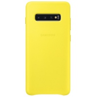 Nugarėlė G975 Samsung Galaxy S10+ Leather Cover Yellow